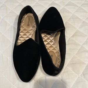 Velvet birdie black flats